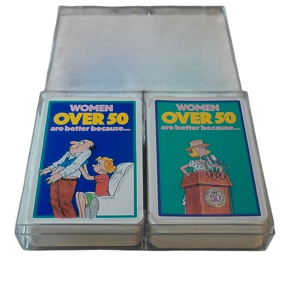 Women Over 50 Are Better Because..Playing Cards Two Decks Complete Belgium 1988